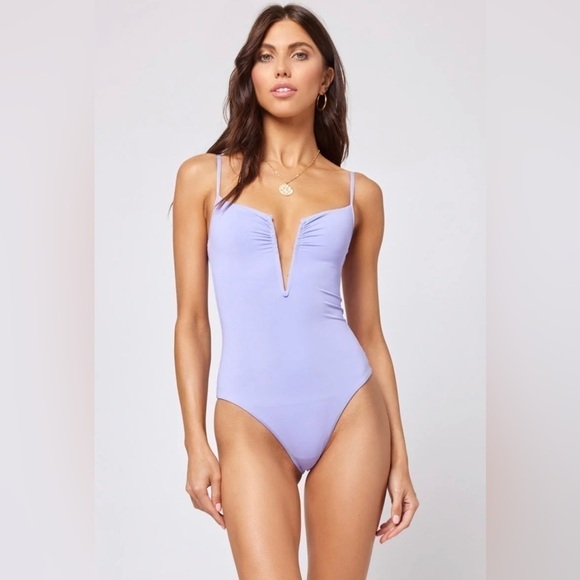 L*Space Shimmer Amethyst Roxanne Bitsy One Piece Swimsuit NWT - Picture 1 of 8